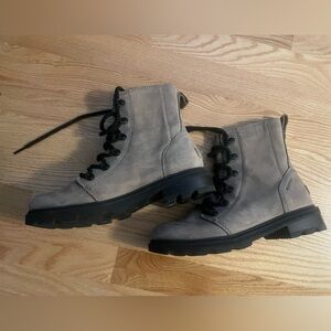 Sorel Waterproof Black Lug Sole Boots